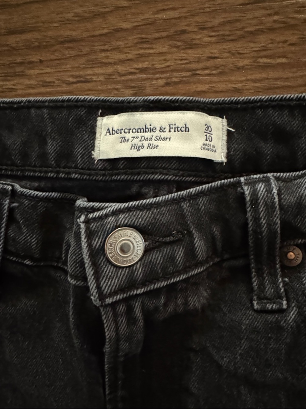 Abercrombie & Fitch Dad Short High Rise - Black - Picture 2 of 4
